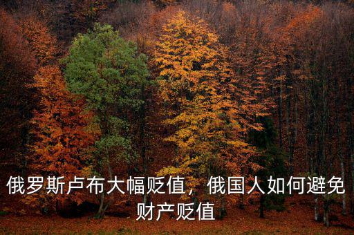 俄羅斯盧布大幅貶值，俄國人如何避免財(cái)產(chǎn)貶值
