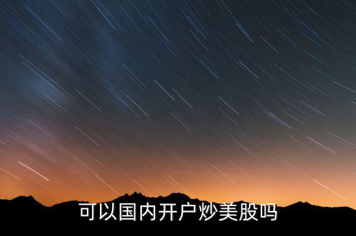 可以國內開戶炒美股嗎