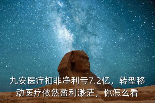 九安醫(yī)療扣非凈利虧7.2億，轉(zhuǎn)型移動醫(yī)療依然盈利渺茫，你怎么看