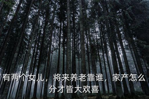 有兩個(gè)女兒，將來養(yǎng)老靠誰，家產(chǎn)怎么分才皆大歡喜