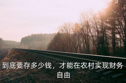 到底要存多少錢，才能在農(nóng)村實(shí)現(xiàn)財(cái)務(wù)自由