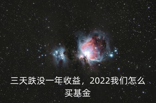 三天跌沒一年收益，2022我們?cè)趺促I基金