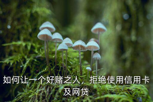 如何讓一個好賭之人，拒絕使用信用卡及網(wǎng)貸