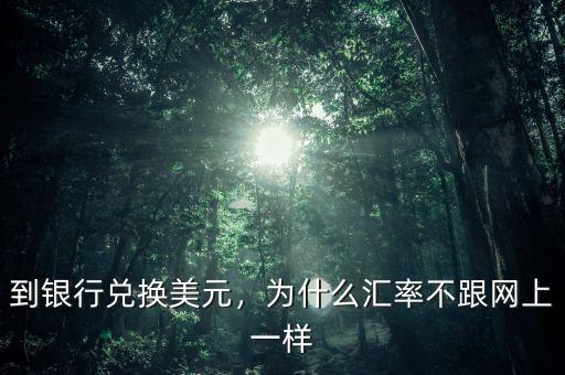 到銀行兌換美元，為什么匯率不跟網(wǎng)上一樣