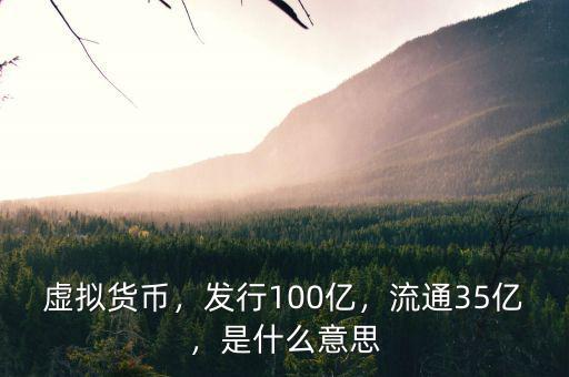 虛擬貨幣，發(fā)行100億，流通35億，是什么意思