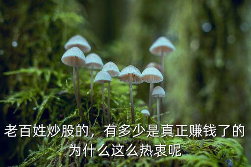 老百姓炒股的，有多少是真正賺錢了的為什么這么熱衷呢
