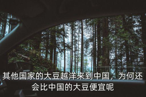 其他國家的大豆越洋來到中國，為何還會比中國的大豆便宜呢