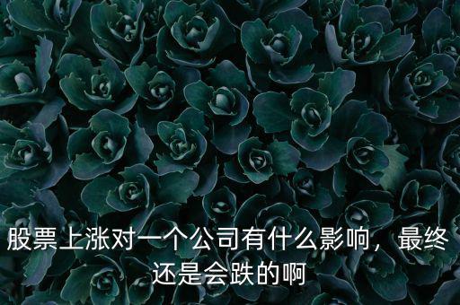 股票上漲對(duì)一個(gè)公司有什么影響，最終還是會(huì)跌的啊