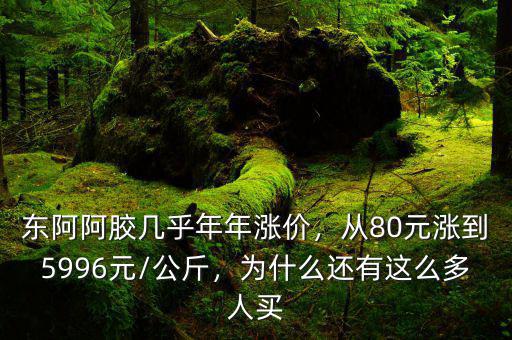 東阿阿膠幾乎年年漲價(jià)，從80元漲到5996元/公斤，為什么還有這么多人買