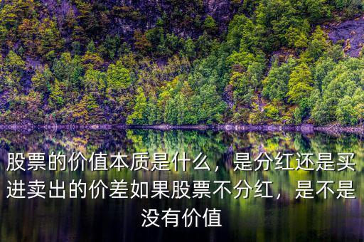 股票的價值本質(zhì)是什么，是分紅還是買進賣出的價差如果股票不分紅，是不是沒有價值