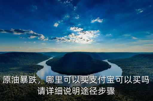 買原油是怎么回事,哪里可以買。支付寶可以買嗎