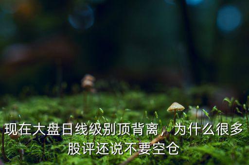 現(xiàn)在大盤(pán)日線級(jí)別頂背離，為什么很多股評(píng)還說(shuō)不要空倉(cāng)