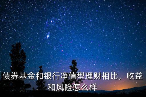 債券基金和銀行凈值型理財相比，收益和風(fēng)險怎么樣