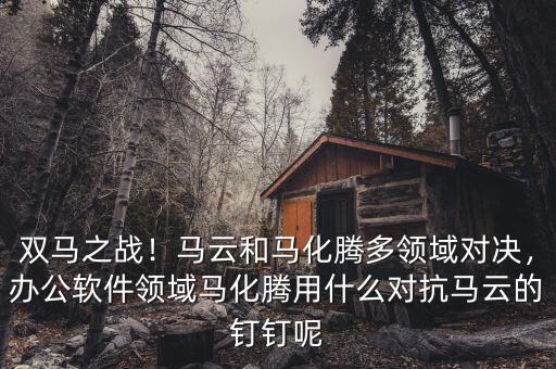 雙馬之戰(zhàn)！馬云和馬化騰多領(lǐng)域?qū)Q，辦公軟件領(lǐng)域馬化騰用什么對抗馬云的釘釘呢
