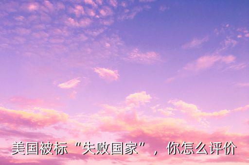 美國(guó)被標(biāo)“失敗國(guó)家”，你怎么評(píng)價(jià)