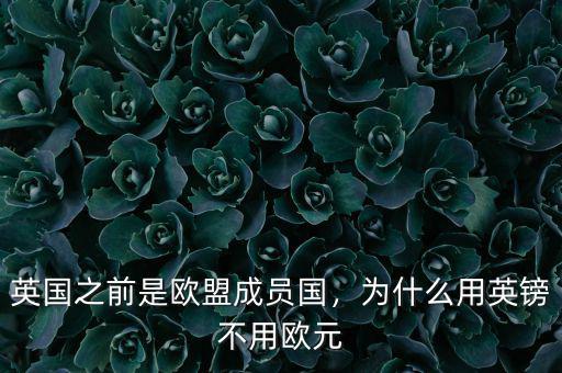 英國(guó)之前是歐盟成員國(guó)，為什么用英鎊不用歐元