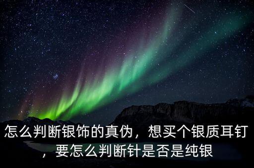 怎么判斷銀飾的真?zhèn)危胭I個(gè)銀質(zhì)耳釘，要怎么判斷針是否是純銀