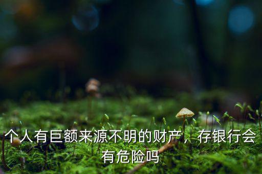 個人有巨額來源不明的財產，存銀行會有危險嗎