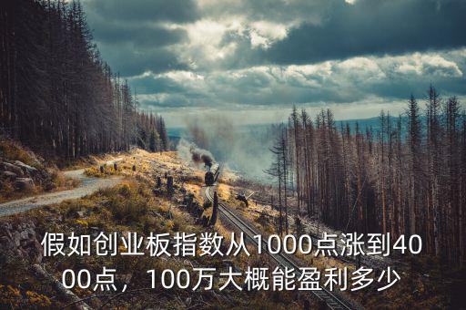 假如創(chuàng)業(yè)板指數(shù)從1000點漲到4000點，100萬大概能盈利多少