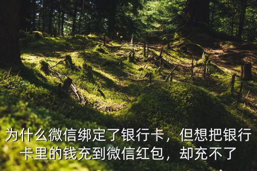 為什么微信綁定了銀行卡，但想把銀行卡里的錢充到微信紅包，卻充不了