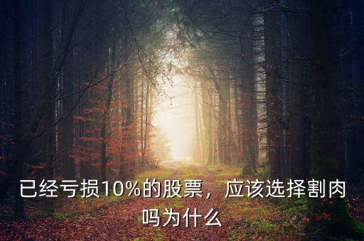 已經(jīng)虧損10%的股票，應(yīng)該選擇割肉嗎為什么