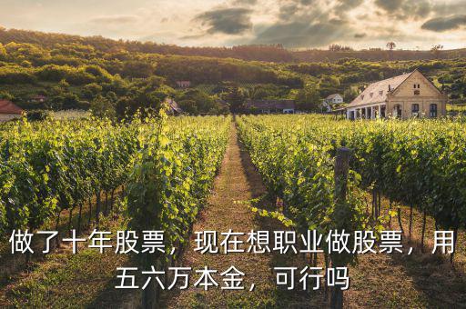 做了十年股票，現(xiàn)在想職業(yè)做股票，用五六萬本金，可行嗎