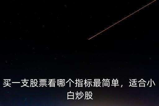 買一支股票看哪個(gè)指標(biāo)最簡(jiǎn)單，適合小白炒股