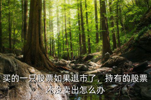 買的一只股票如果退市了，持有的股票還沒賣出怎么辦