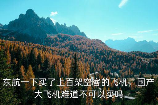 東航一下買了上百架空客的飛機(jī)，國產(chǎn)大飛機(jī)難道不可以買嗎