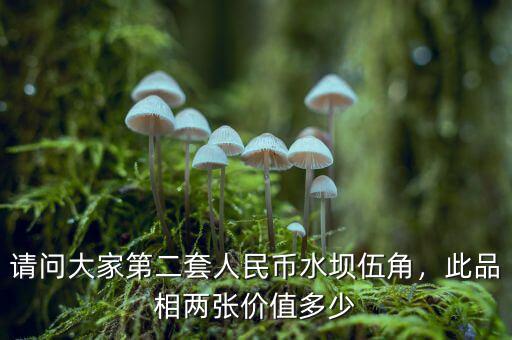 請問大家第二套人民幣水壩伍角，此品相兩張價(jià)值多少