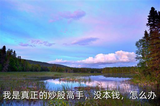 我是真正的炒股高手，沒本錢，怎么辦