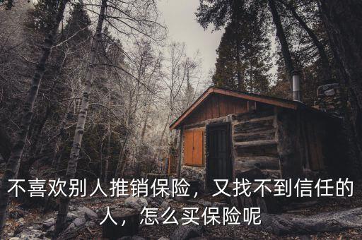 不喜歡別人推銷(xiāo)保險(xiǎn)，又找不到信任的人，怎么買(mǎi)保險(xiǎn)呢