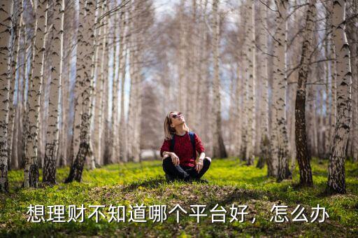想理財(cái)不知道哪個(gè)平臺(tái)好，怎么辦