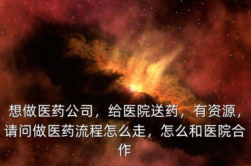 想做醫(yī)藥公司，給醫(yī)院送藥，有資源，請(qǐng)問做醫(yī)藥流程怎么走，怎么和醫(yī)院合作
