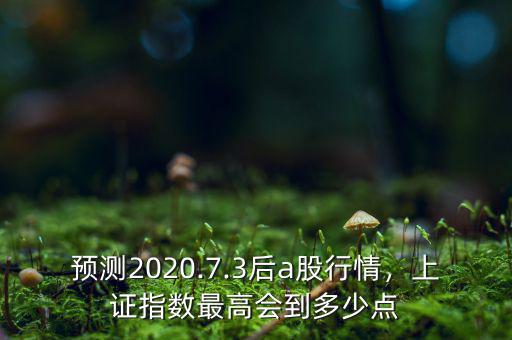 預(yù)測2020.7.3后a股行情，上證指數(shù)最高會到多少點