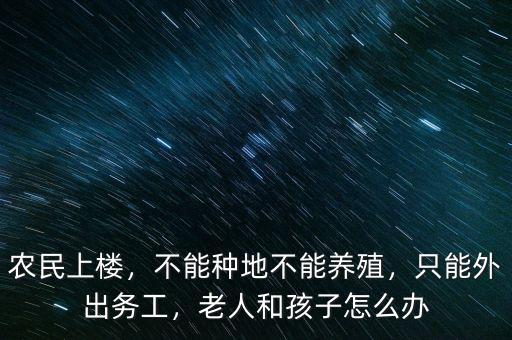農民上樓，不能種地不能養(yǎng)殖，只能外出務工，老人和孩子怎么辦