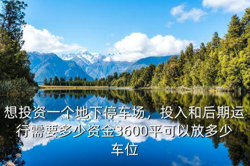想投資一個(gè)地下停車場(chǎng)，投入和后期運(yùn)行需要多少資金3600平可以放多少車位
