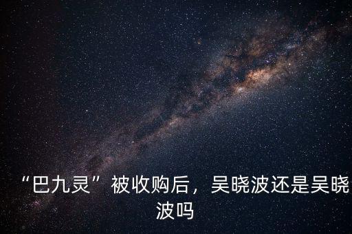 “巴九靈”被收購后，吳曉波還是吳曉波嗎