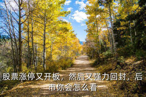 股票漲停又開板，然后又強(qiáng)力回封，后市你會怎么看