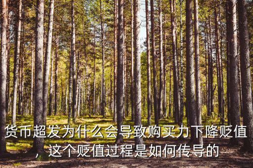 貨幣超發(fā)為什么會(huì)導(dǎo)致購(gòu)買(mǎi)力下降貶值，這個(gè)貶值過(guò)程是如何傳導(dǎo)的