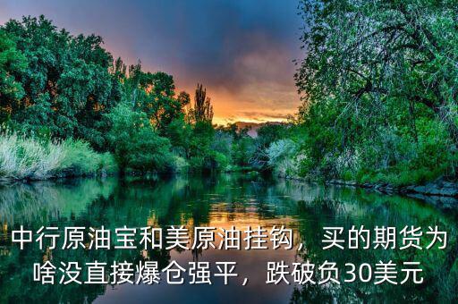 中行原油寶和美原油掛鉤，買的期貨為啥沒直接爆倉強平，跌破負30美元