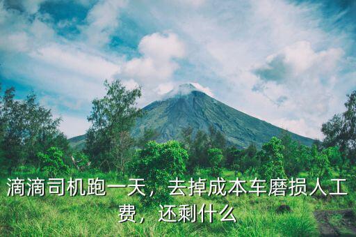 滴滴司機(jī)跑一天，去掉成本車磨損人工費(fèi)，還剩什么
