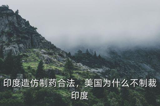 印度造仿制藥合法，美國為什么不制裁印度