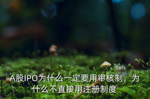 A股IPO為什么一定要用審核制，為什么不直接用注冊制度