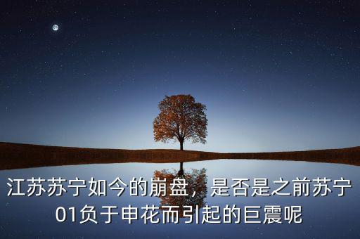 江蘇蘇寧如今的崩盤，是否是之前蘇寧01負于申花而引起的巨震呢