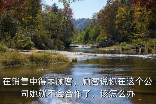 在銷售中得罪顧客，顧客說你在這個公司她就不會合作了，該怎么辦