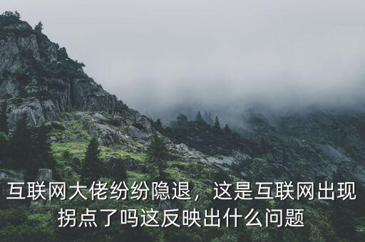 互聯(lián)網(wǎng)大佬紛紛隱退，這是互聯(lián)網(wǎng)出現(xiàn)拐點了嗎這反映出什么問題
