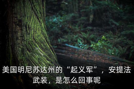 美國明尼蘇達(dá)州的“起義軍”，安提法武裝，是怎么回事呢