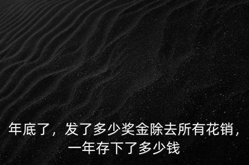 年底了，發(fā)了多少獎(jiǎng)金除去所有花銷，一年存下了多少錢