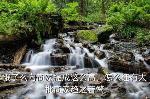 餓了么向商家提成這么高，怎么還有大批商家趨之若鶩